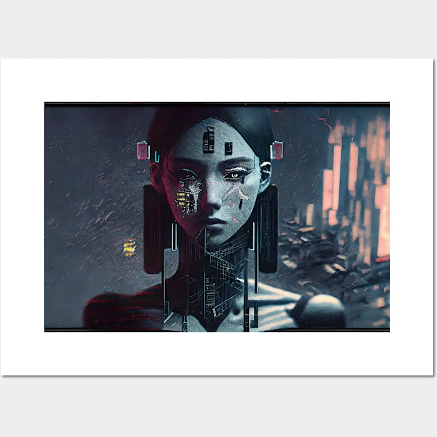 Cyber Girl Wall Art by Bespired